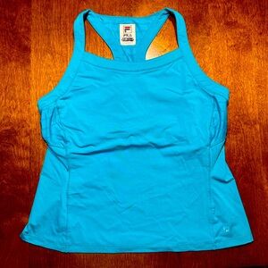 Fila Teal Racerback Tank Top